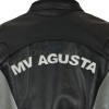 MV Agusta Corse Gunmetal Leather Biker Jacket